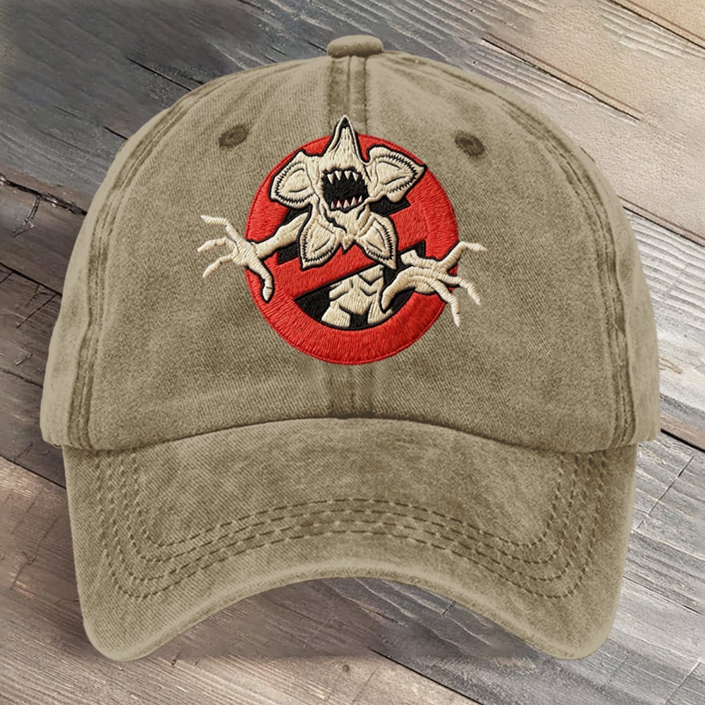 Stranger Upside Down Hawkins 80s Horror Art Printed Cap