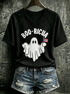 Women's Puerto Rico Halloween Print T-shirt