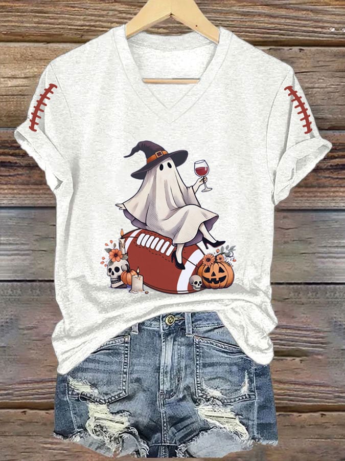 Women's Football Print Casual T-Shirt