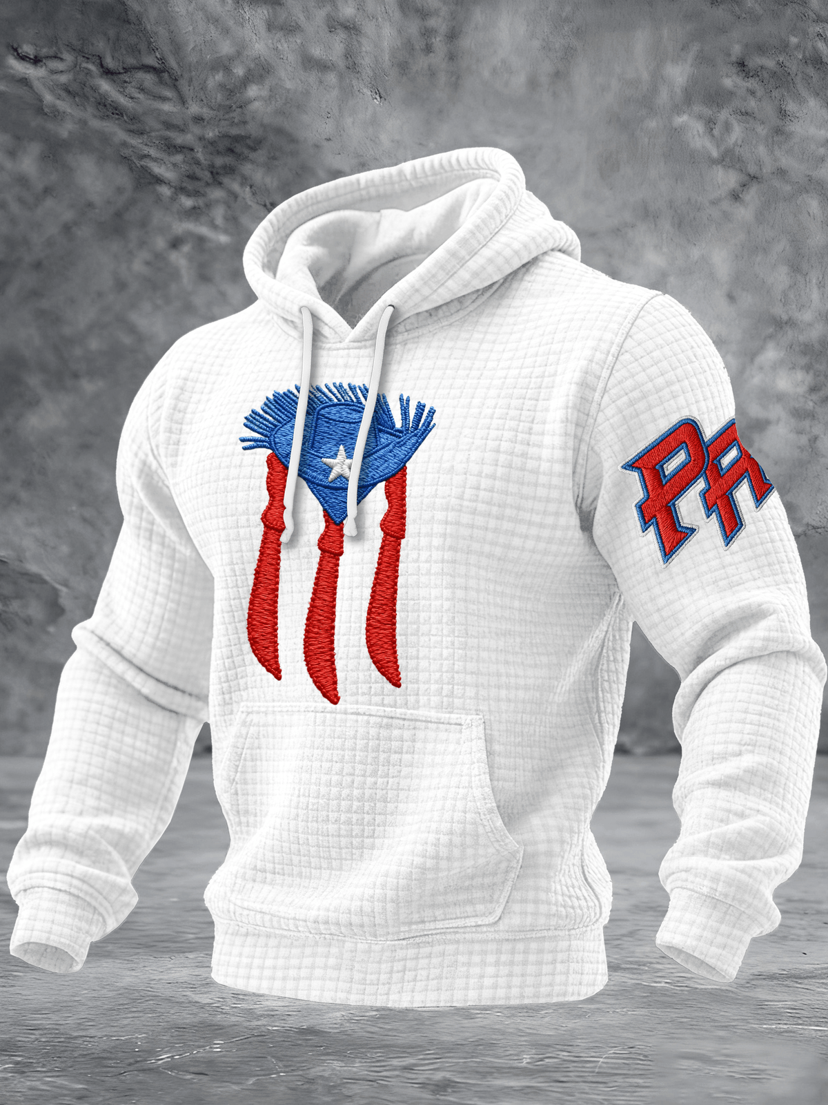 Men's Puerto Rico Hooded Casual Printed Sweatshirt