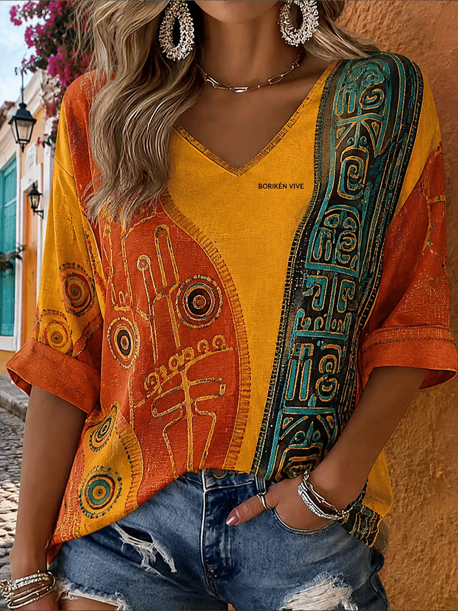 Women's Puerto Rico Print Shirt