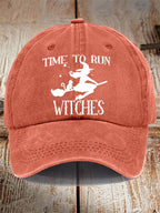 Unisex Halloween Time To Run Witches Hat