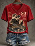 Women's Christmas Print Casual T-shirt