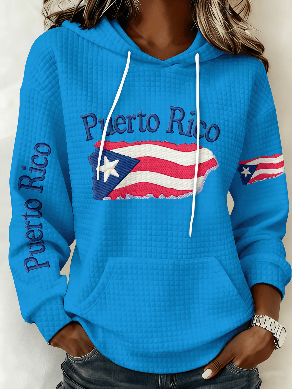 Puerto Rico Printed Hooded Sweatshirt