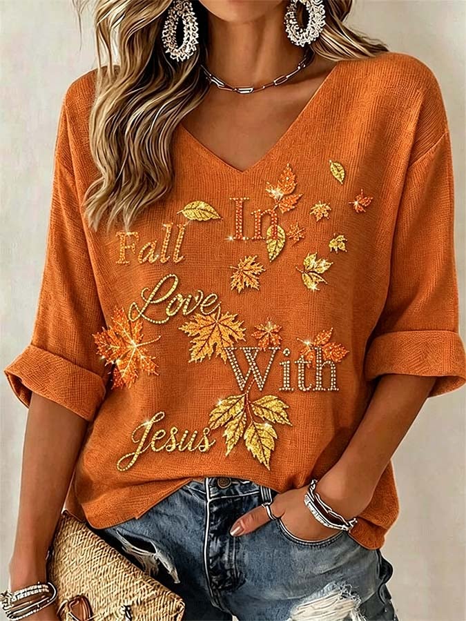 Women'S Casual Autumn Printed Top