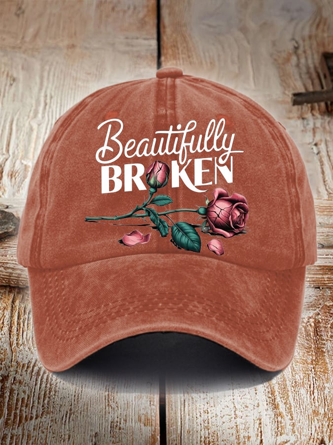 Women's Unisex Country Music Print Washed Distressed Hat