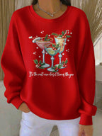 Women's casual IT'S THE MOST WINE-DERFUL TIME OF THE YEAR sweatshirt