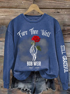 Women's Retro Rock Singer Commemorative Print Hoodies