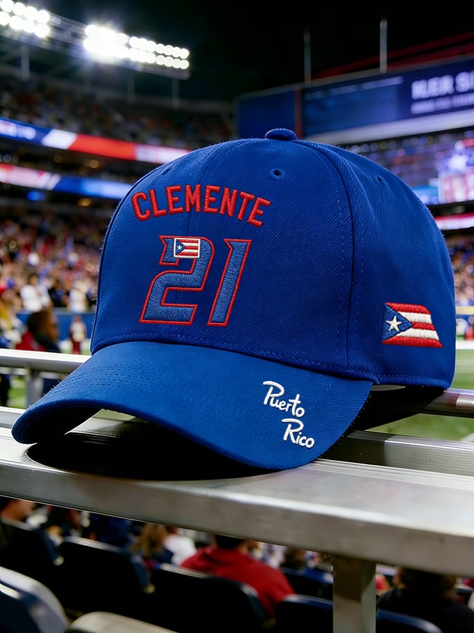 Puerto Rican Baseball Print Cap