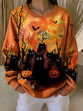 Women's Casual  Print Pullover Sweatshirt