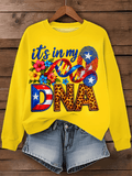 Puerto RIco Flower Boricua Decorate Printed Sweatshirt