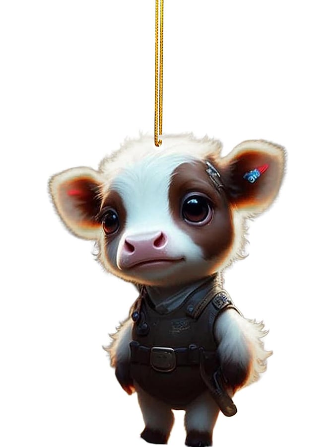 Funny Animal Christmas Stocking Decoration Flat Pendant