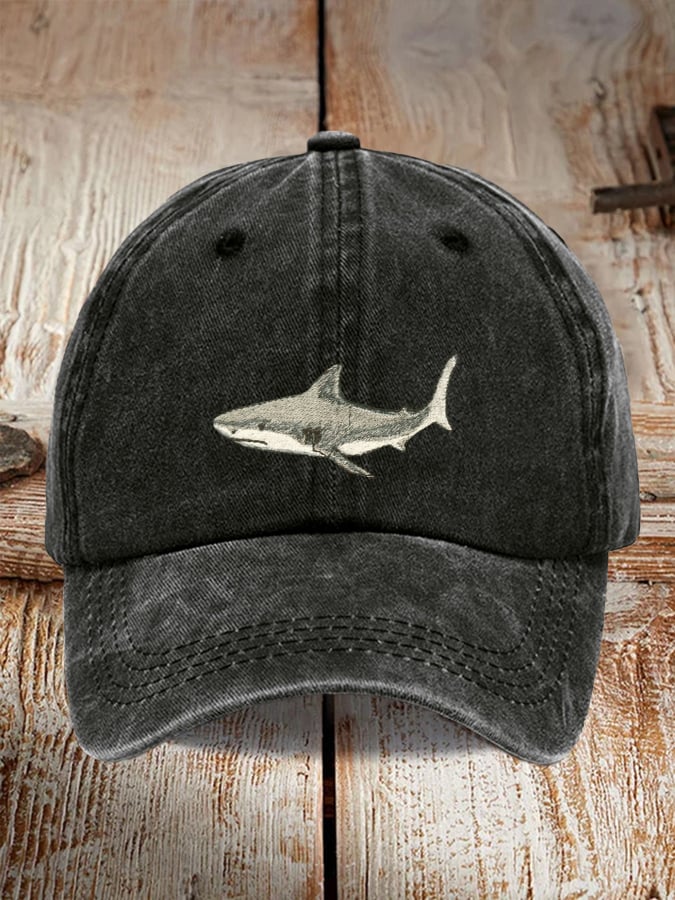 Retro Amity Island 1975 Sharks Print Baseball Cap