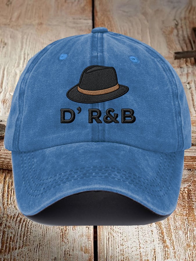Retro D'R&B Line Art Music Baseball Cap