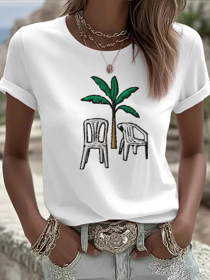 Women's Fashion Printed Casual T-shirt
