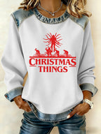 Women's Casual Print Sweatshirt