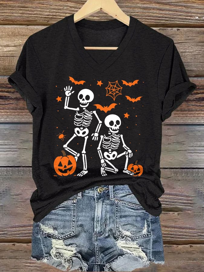 Women's Halloween FDT Printed Casual T-shirt
