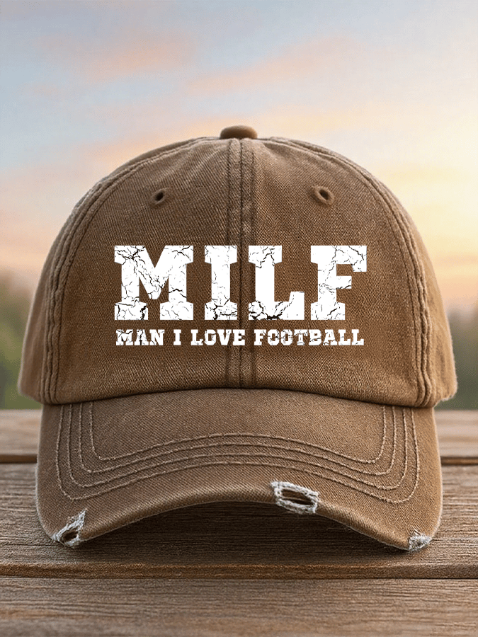 Unisex MILF——Man I Love Football Print Baseball Cap