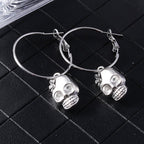 Vintage Witch Skull Earrings, Classic Halloween Personalized Jewelry