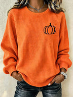 Women's Casual Autumn Printed Pullover Sweatshirt