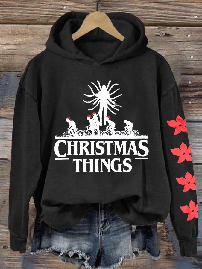 Women's Movie Print Casual Hooded Sweatshirt