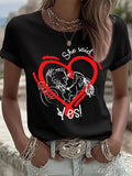 Women's Engaged Printed Casual T-Shirt