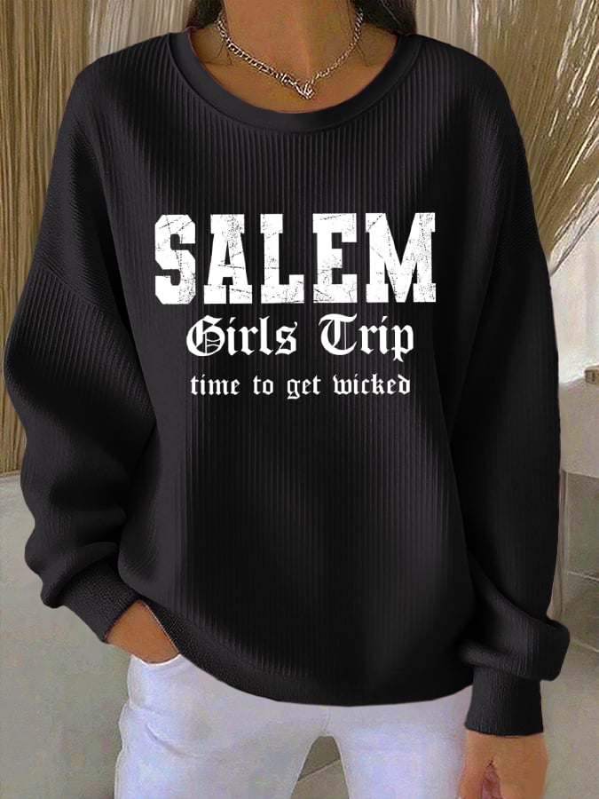 Women's Salem Girls Trip Textured Sweatshirt