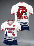 Men's Baseball Print Casual T-Shirt