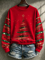 Women's Casual Printed Long-Sleeve Sweatshirt