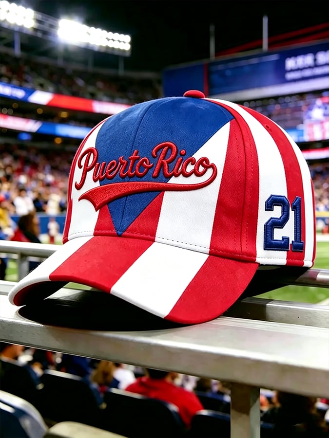 Unisex Puerto Rico Baseball-Print Hat