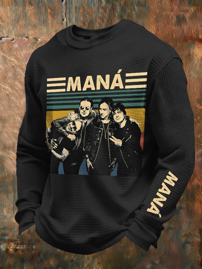 Men's Music Print Casual Long-Sleeved Top