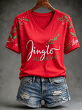 Women's Festive V-Neck Top
