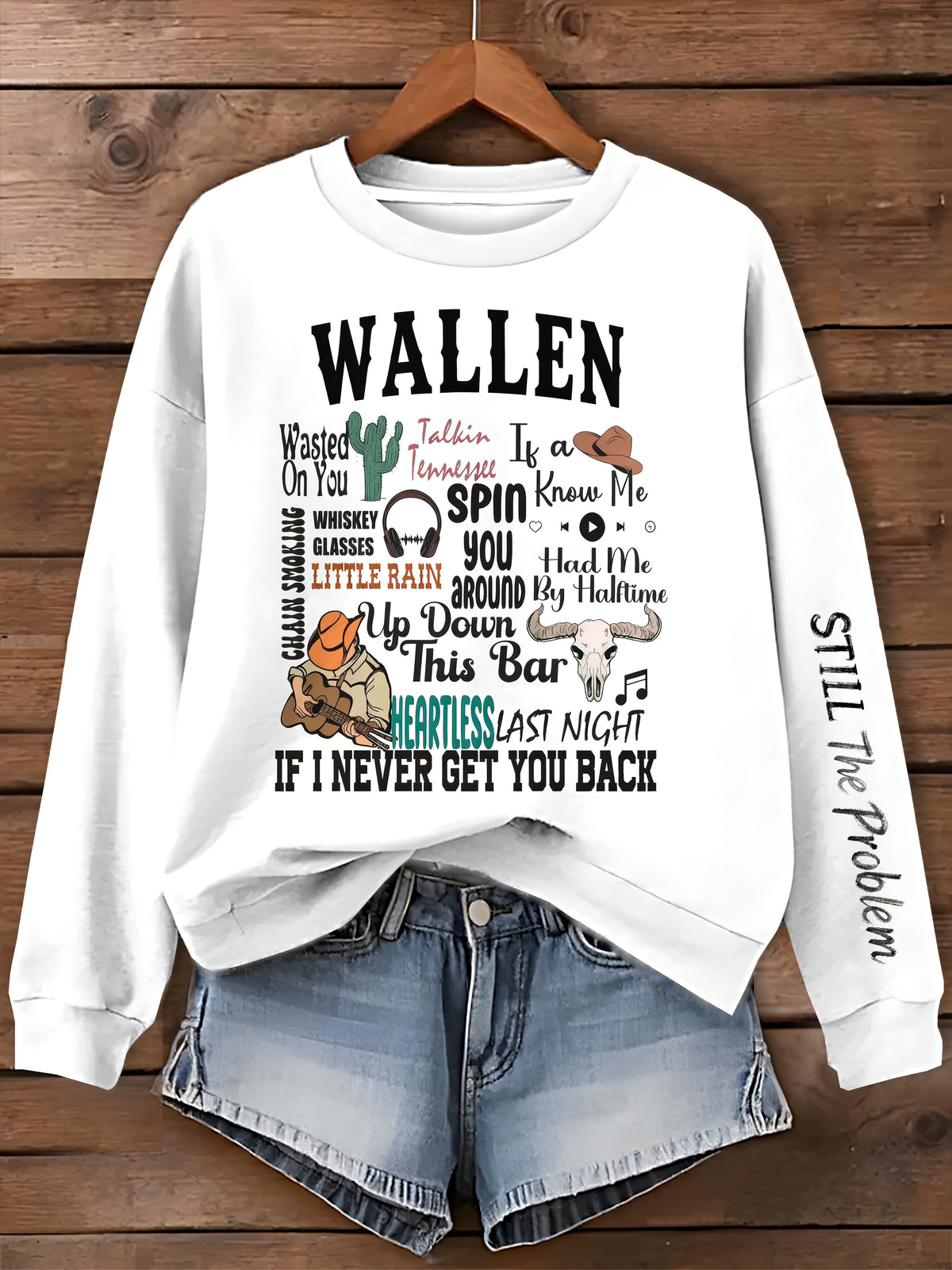 Morgan Country Concert Women's Crew Neck Print Sweatshirt