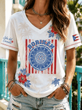 Women's Puerto Rico Pride Art Printed T-shirt