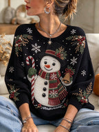 Women's Casual Print Knit Top
