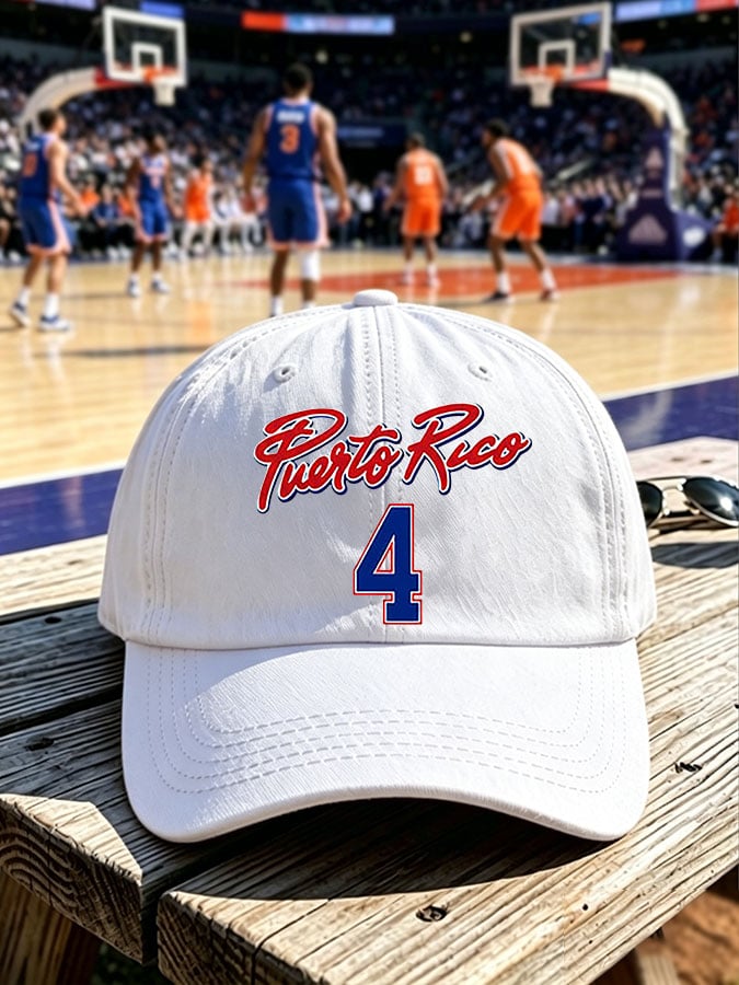 Unisex Puerto Rico Basketball Print Hat