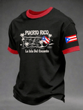 Men's Puerto Rico Printed Casual T-shirt