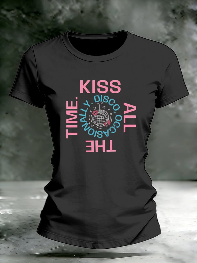 Women's Singer-Print Casual T-Shirt