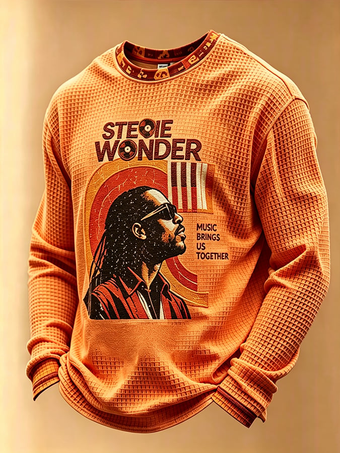 Men's Singer Casual Printed Long-Sleeve T-Shirt
