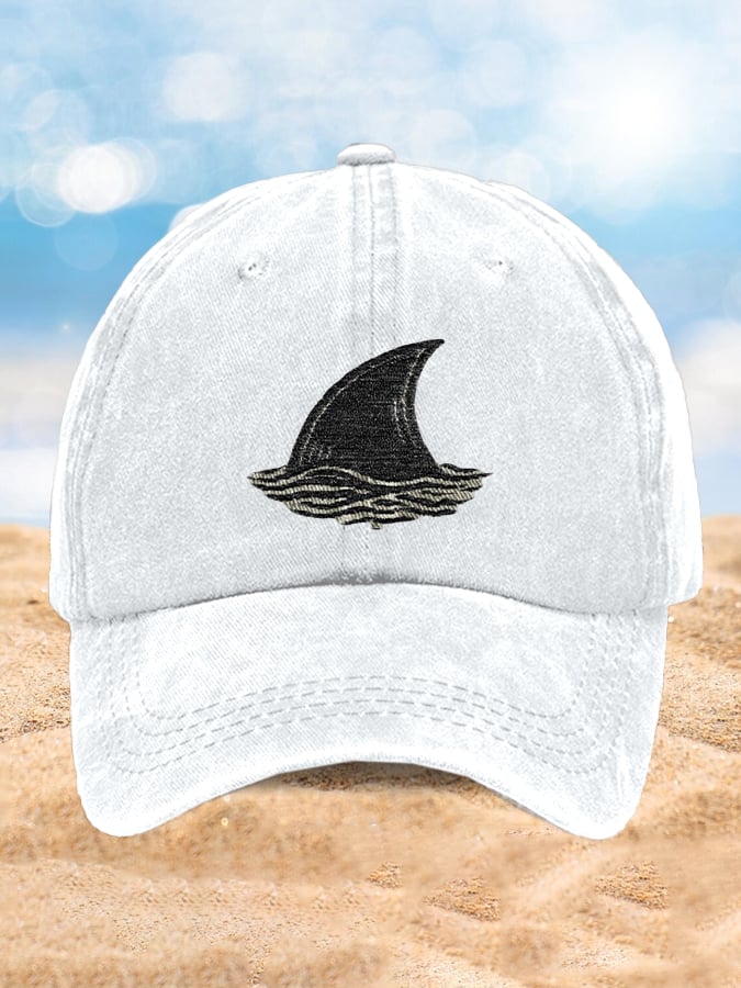 Retro Amity Island 1975 Sharks Print Baseball Cap