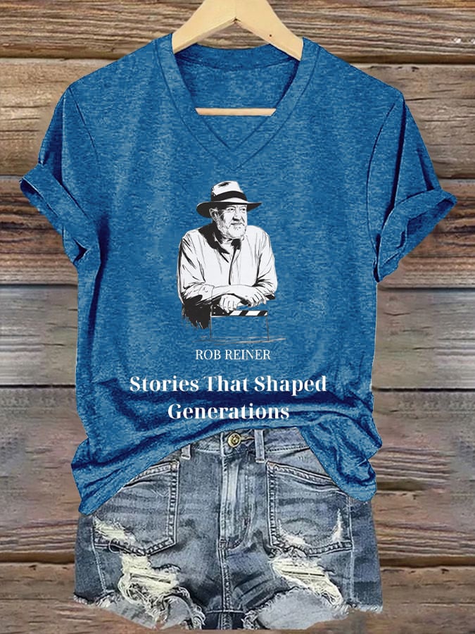Women's Stories That Shaped Generations Print V Neck T-shirt