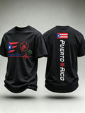 Men's Puerto Rico Print Casual T-shirt