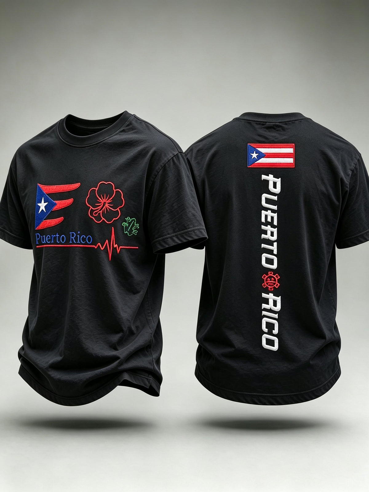 Men's Puerto Rico Print Casual T-shirt