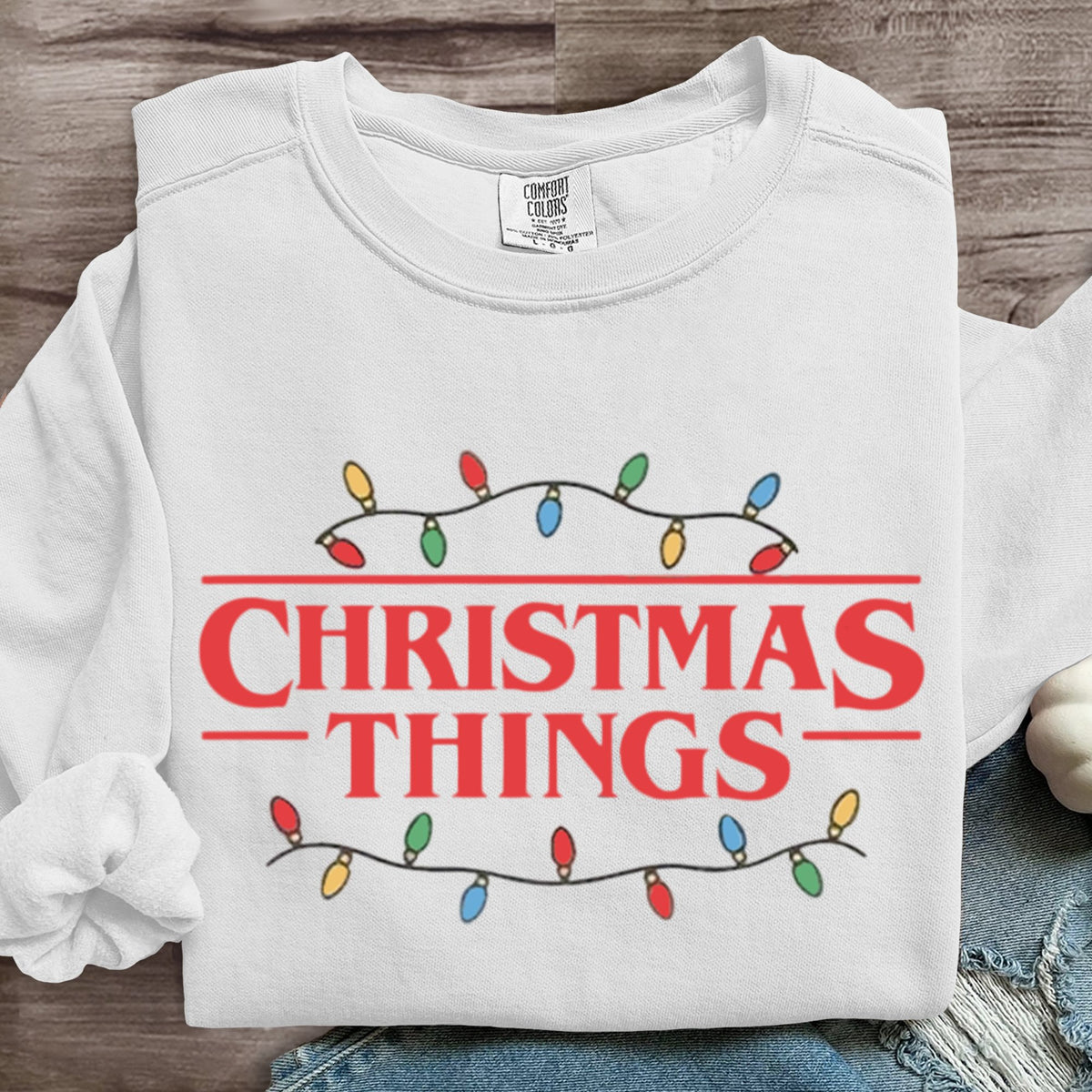 Christmas Things Upside Down Art Print Sweatshirt