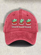 Lizard Lizard Lizard Printed Baseball Cap
