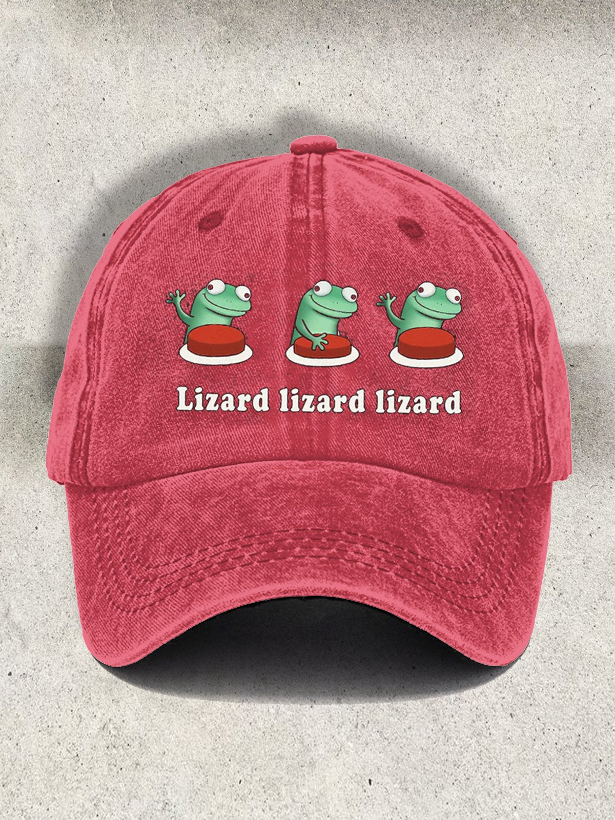 Lizard Lizard Lizard Printed Baseball Cap