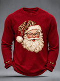 Men's Vintage Santa Claus Christmas Printed Casual Top