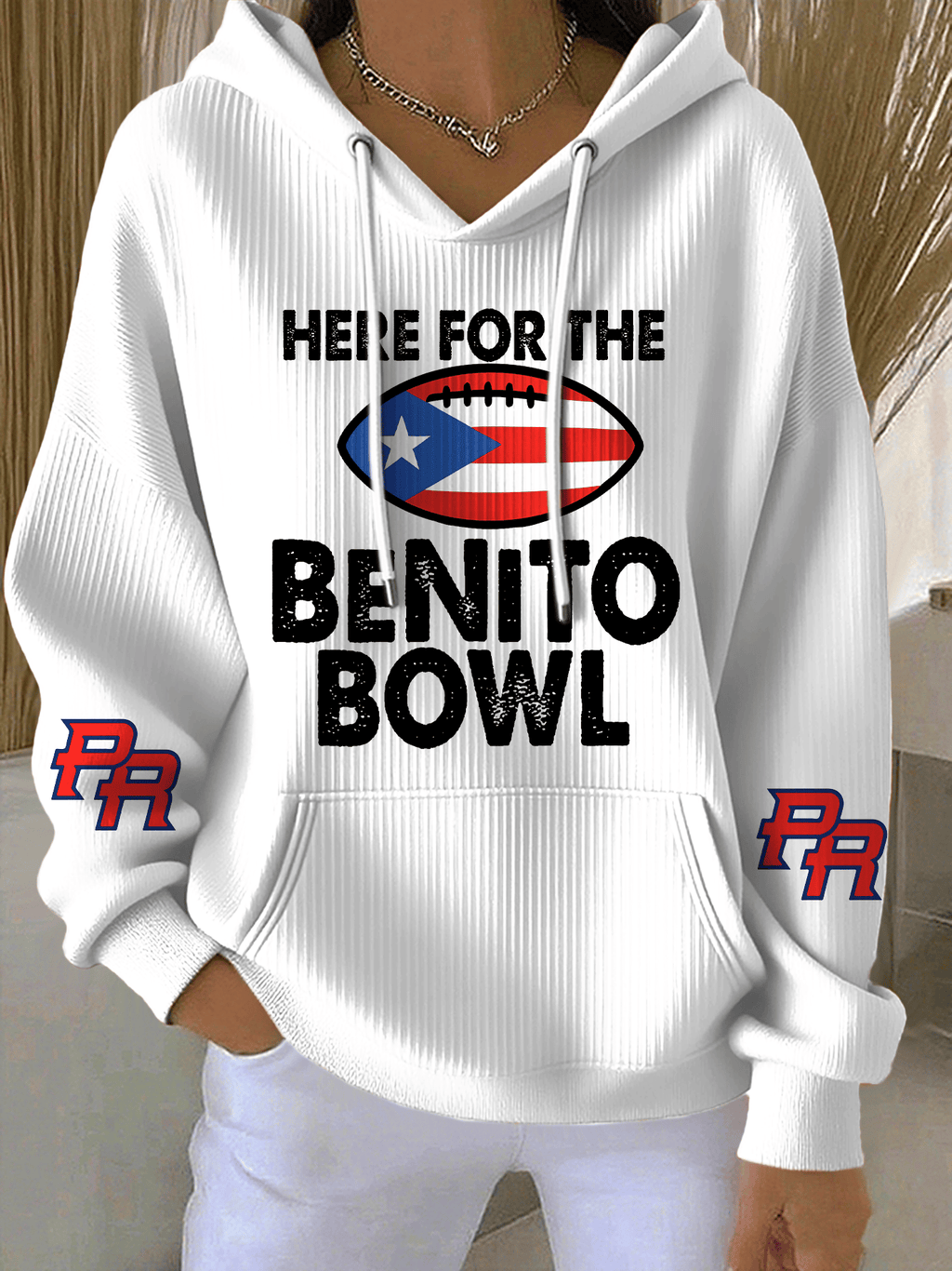 Women's Puerto Rico Singer Benito Bowl Print Casual Hoodies