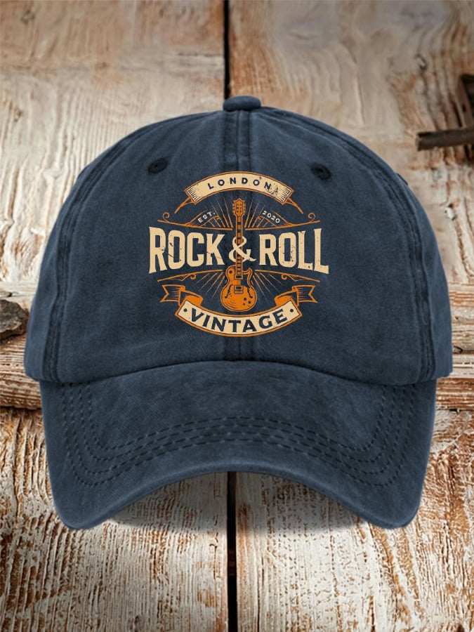 Unisex Retro Band-Print Hat