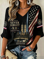 Women's Never Forget September 11 Print T-Shirt